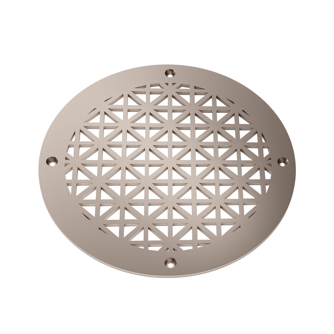Asher Round Vent Covers Round Vent Cover Reggio Register Company, LLC - VCU 6" Diameter (Overall: 8" Diameter) Steel Champagne Bronze