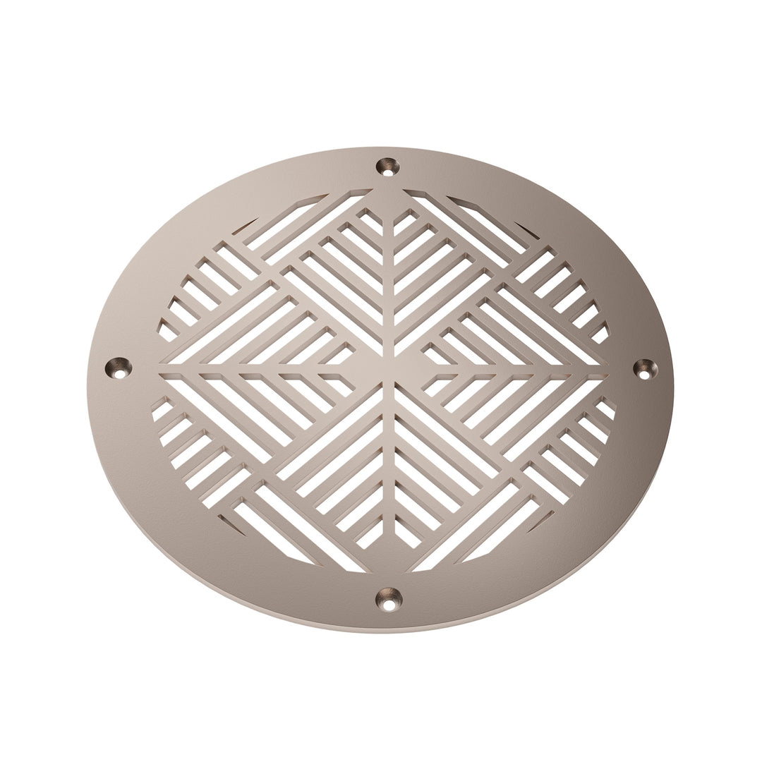 Chevron Round Vent Covers Round Vent Cover Reggio Register Company, LLC - VCU 6" Diameter (Overall: 8" Diameter) Steel Champagne Bronze
