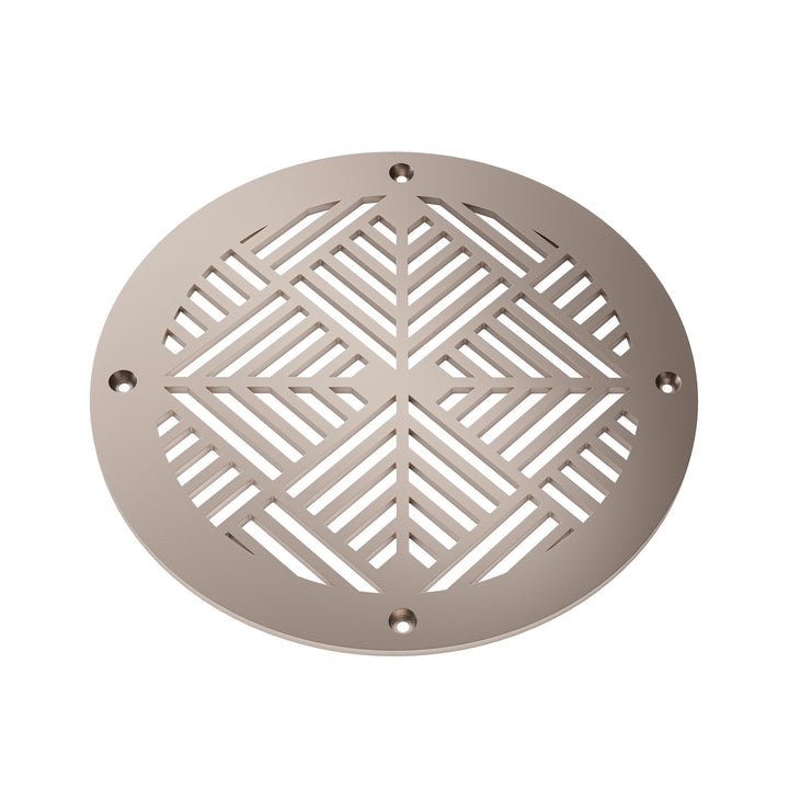 Chevron Round Vent Covers Round Vent Cover Reggio Register Company, LLC - VCU 6" Diameter (Overall: 8" Diameter) Steel Champagne Bronze