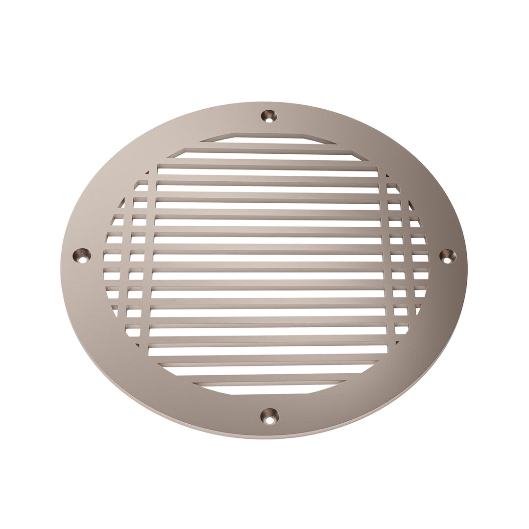 Linear Craftsman Round Vent Covers Round Vent Cover Reggio Register Company, LLC - VCU 6" Diameter (Overall: 8" Diameter) Steel Champagne Bronze
