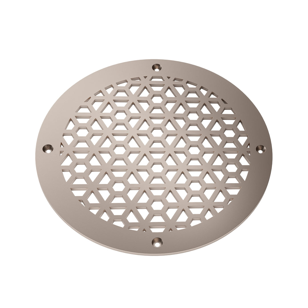 Mosaic Round Vent Covers Round Vent Cover Reggio Register Company, LLC - VCU 6" Diameter (Overall: 8" Diameter) Aluminum Champagne Bronze