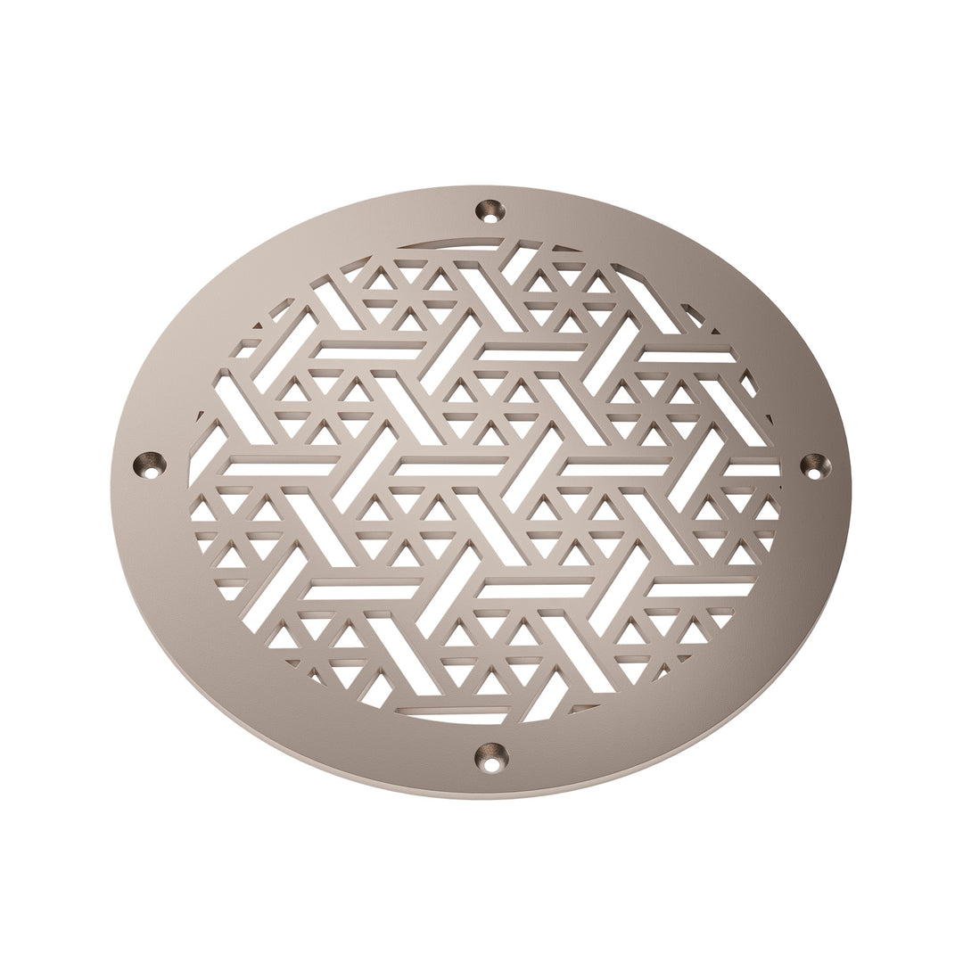 Pinwheel Round Vent Covers Round Vent Cover Reggio Register Company, LLC - VCU 6" Diameter (Overall: 8" Diameter) Steel Champagne Bronze