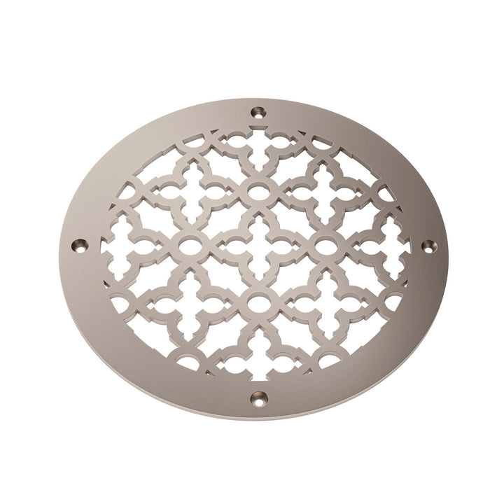 Scroll Round Vent Covers Round Vent Cover Reggio Register Company, LLC - VCU 6" Diameter (Overall: 8" Diameter) Steel Champagne Bronze