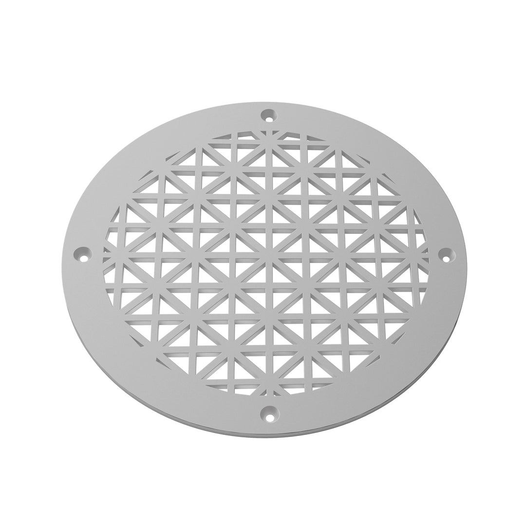 Asher Round Vent Covers Round Vent Cover Reggio Register Company, LLC - VCU 6" Diameter (Overall: 8" Diameter) Steel Gray