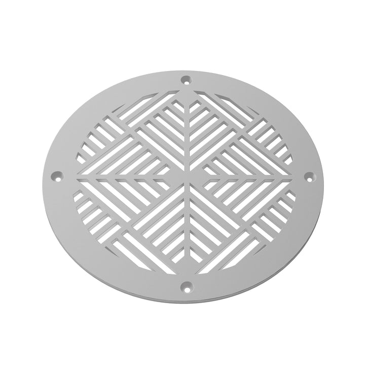 Chevron Round Vent Covers Round Vent Cover Reggio Register Company, LLC - VCU 6" Diameter (Overall: 8" Diameter) Steel Gray