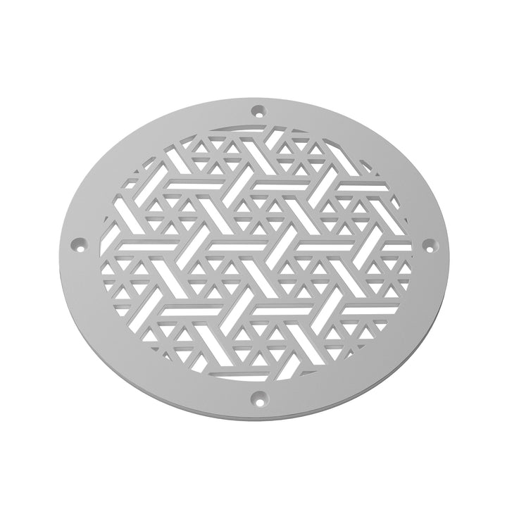 Pinwheel Round Vent Covers Round Vent Cover Reggio Register Company, LLC - VCU 6" Diameter (Overall: 8" Diameter) Steel Gray