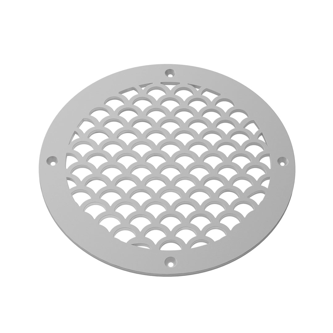 Sanibel Round Vent Covers Round Vent Cover Reggio Register Company, LLC - VCU 6" Diameter (Overall: 8" Diameter) Steel Gray