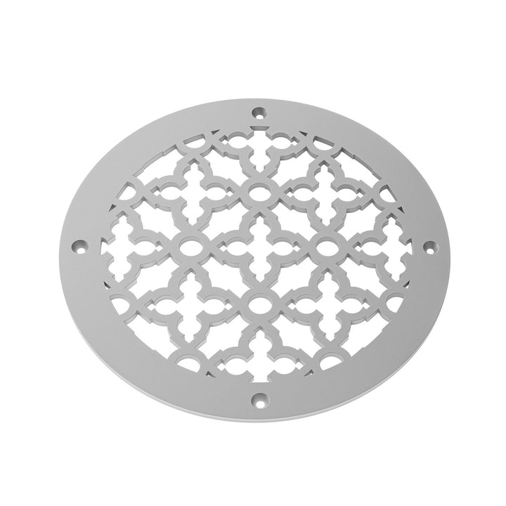 Scroll Round Vent Covers Round Vent Cover Reggio Register Company, LLC - VCU 6" Diameter (Overall: 8" Diameter) Steel Gray