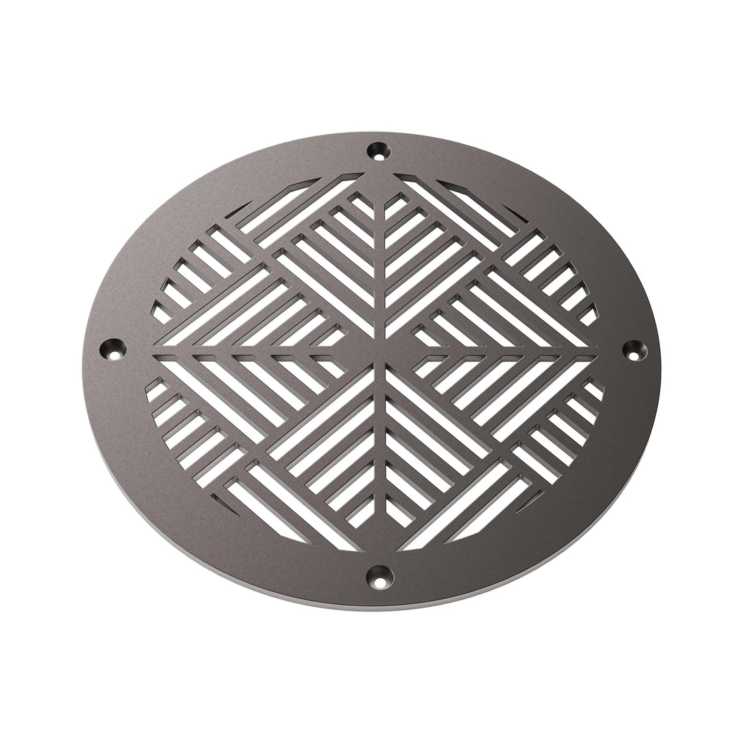 Chevron Round Vent Covers Round Vent Cover Reggio Register Company, LLC - VCU 6" Diameter (Overall: 8" Diameter) Steel Oil Rubbed Bronze