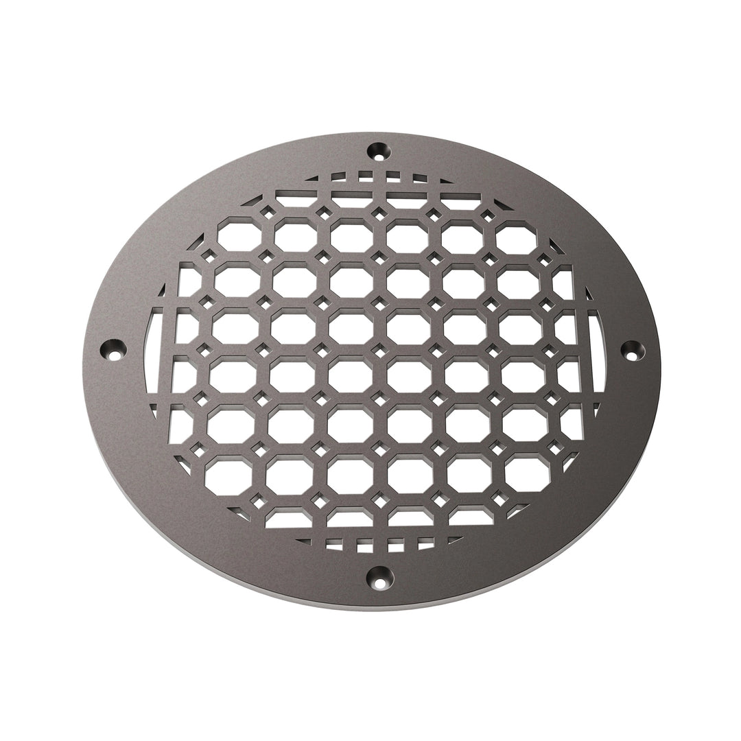 Easton Round Vent Covers Round Vent Cover Reggio Register Company, LLC - VCU 6" Diameter (Overall: 8" Diameter) Steel Oil Rubbed Bronze