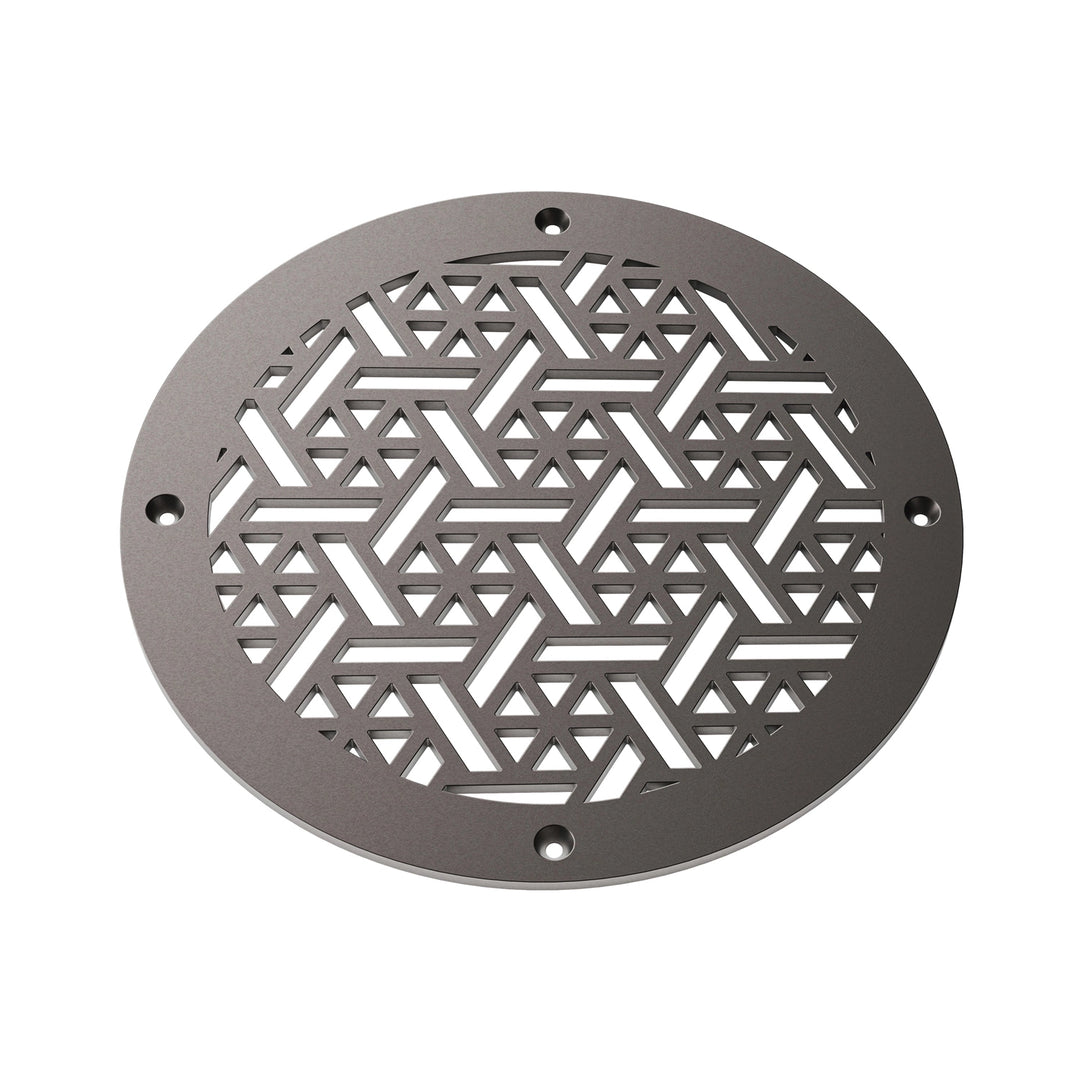 Pinwheel Round Vent Covers Round Vent Cover Reggio Register Company, LLC - VCU 6" Diameter (Overall: 8" Diameter) Steel Oil Rubbed Bronze