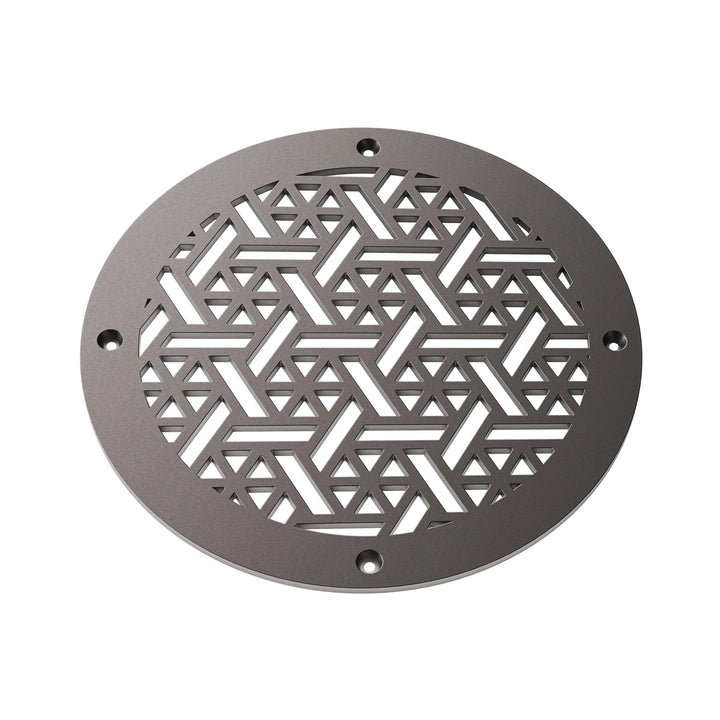 Pinwheel Round Vent Covers Round Vent Cover Reggio Register Company, LLC - VCU 6" Diameter (Overall: 8" Diameter) Steel Oil Rubbed Bronze