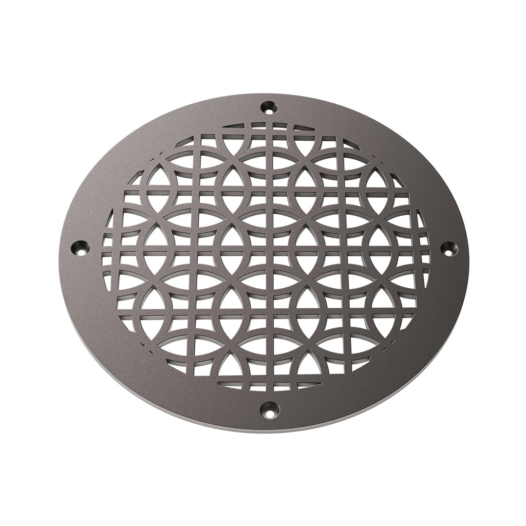 Sunray Round Vent Covers Round Vent Cover Reggio Register Company, LLC - VCU 6" Diameter (Overall: 8" Diameter) Steel Oil Rubbed Bronze