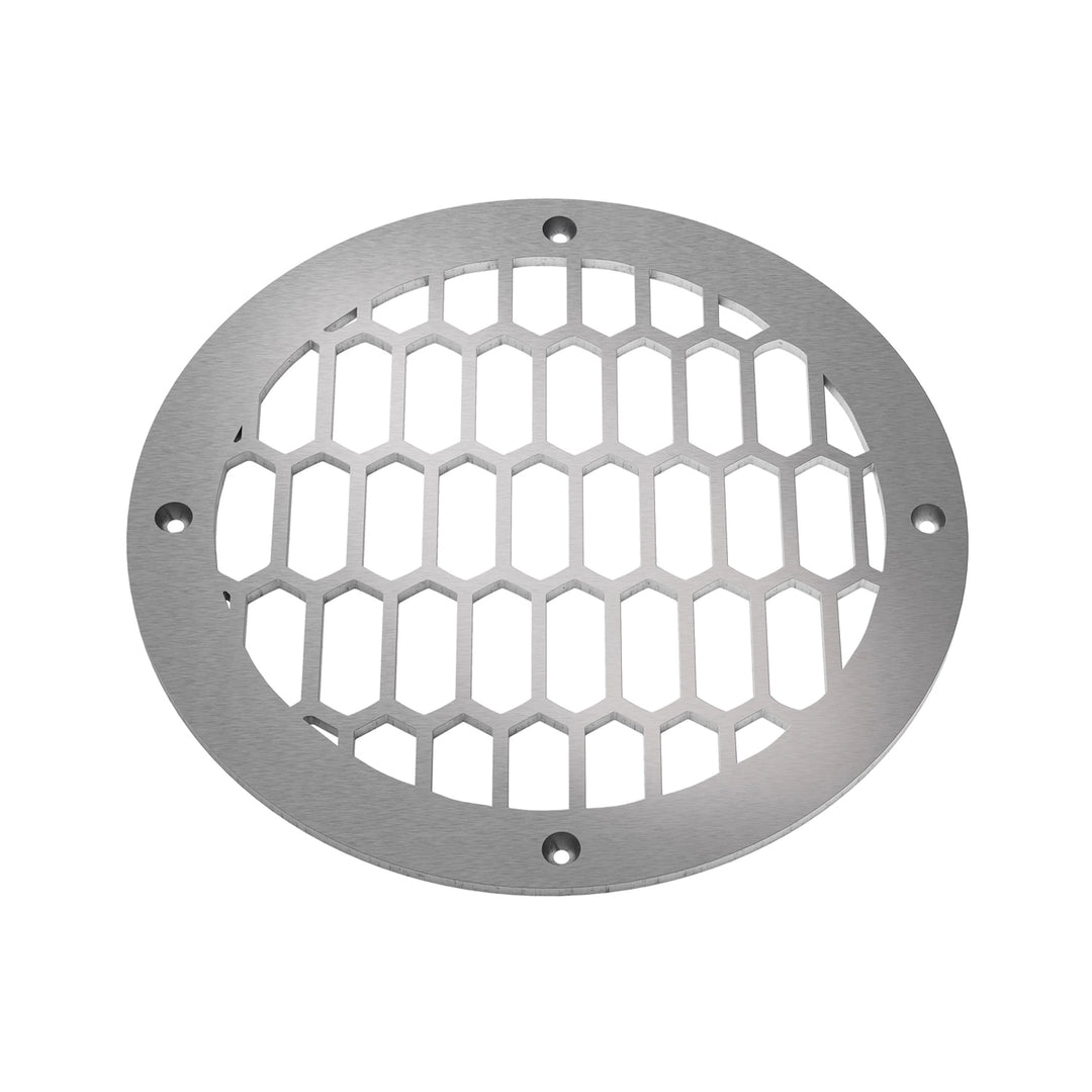 Duncan Round Vent Covers Round Vent Cover Reggio Register Company, LLC - VCU 6" Diameter (Overall: 8" Diameter) Steel Satin Nickel