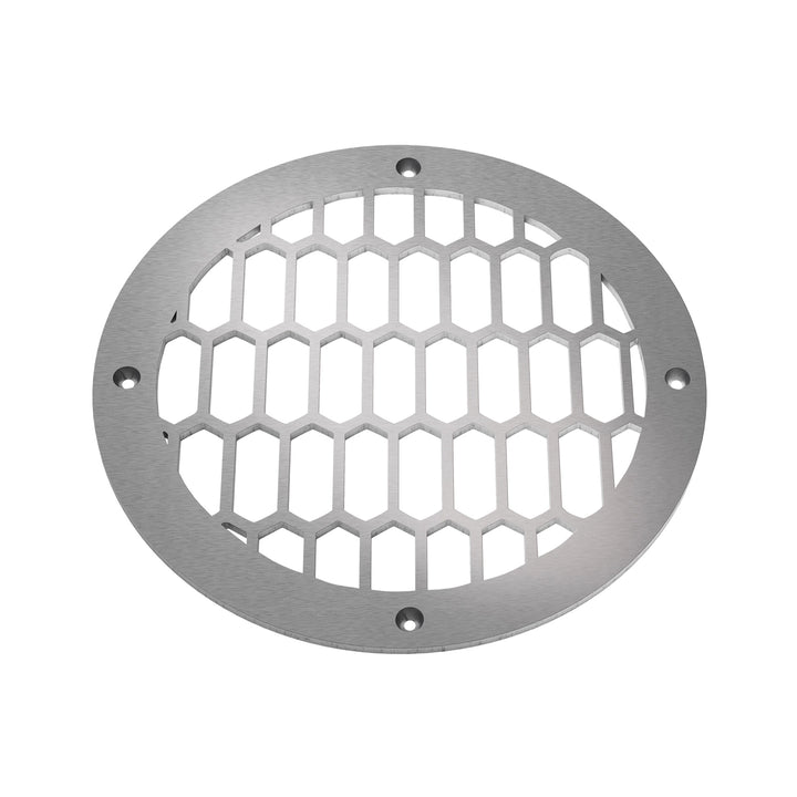 Duncan Round Vent Covers Round Vent Cover Reggio Register Company, LLC - VCU 6" Diameter (Overall: 8" Diameter) Steel Satin Nickel