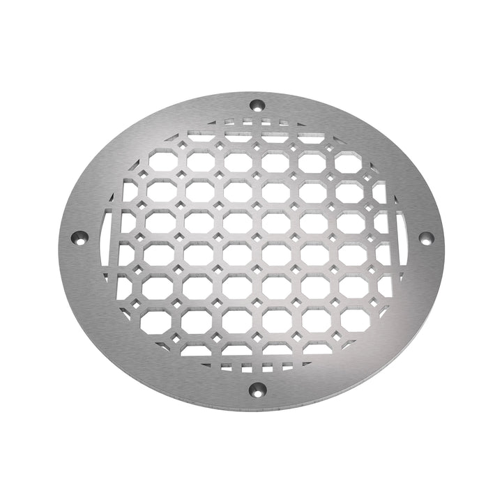 Easton Round Vent Covers Round Vent Cover Reggio Register Company, LLC - VCU 6" Diameter (Overall: 8" Diameter) Steel Satin Nickel