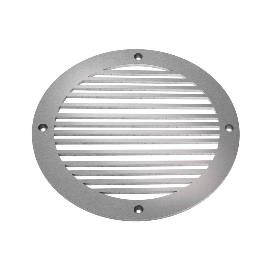 Piano Round Vent Covers Round Vent Cover Reggio Register Company, LLC - VCU 6" Diameter (Overall: 8" Diameter) Steel Satin Nickel