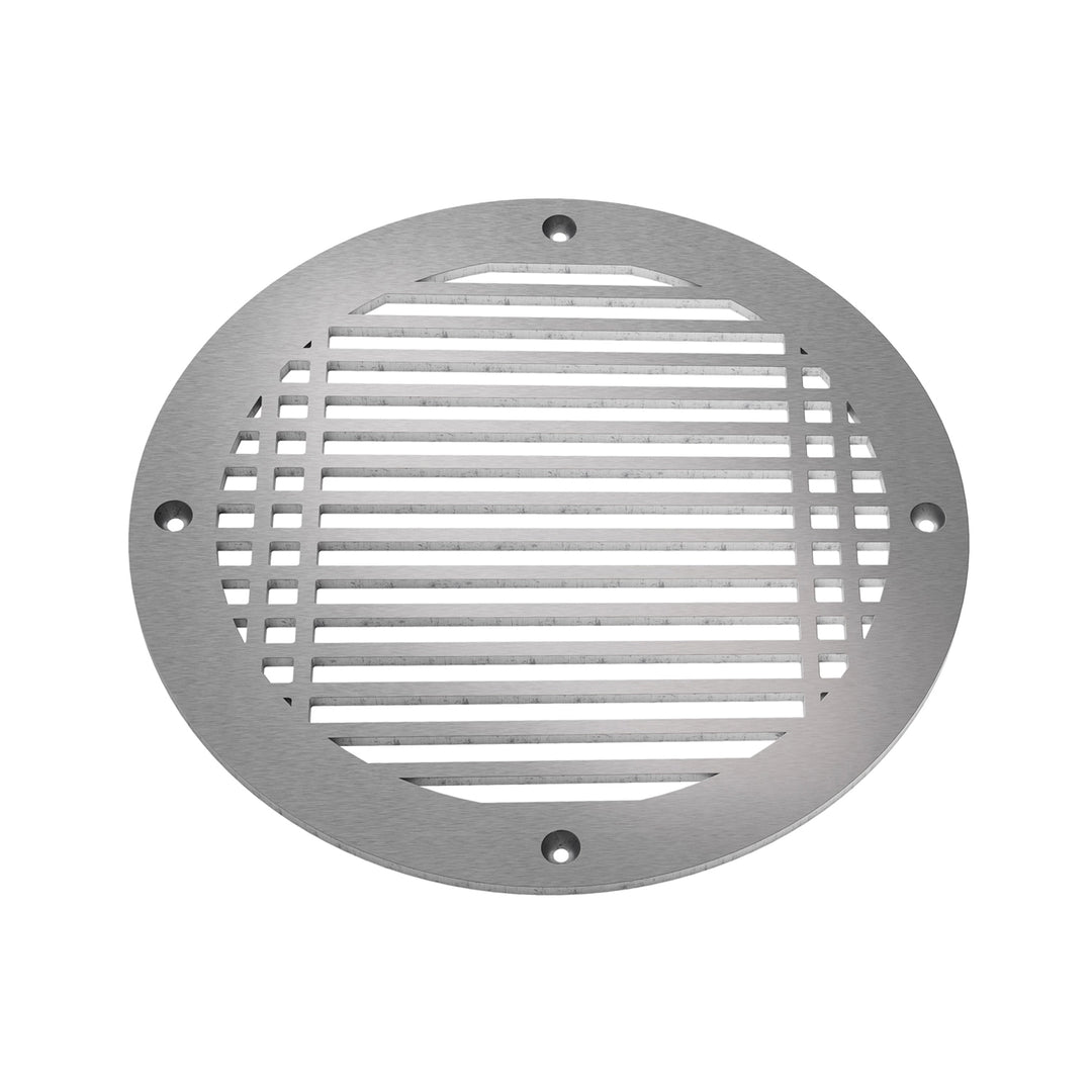 Linear Craftsman Round Vent Covers Round Vent Cover Reggio Register Company, LLC - VCU 6" Diameter (Overall: 8" Diameter) Steel Satin Nickel