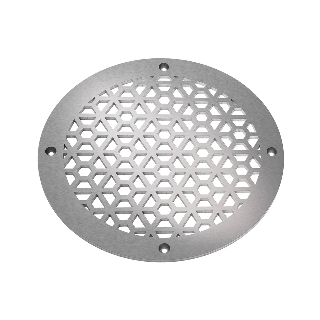 Mosaic Round Vent Covers Round Vent Cover Reggio Register Company, LLC - VCU 6" Diameter (Overall: 8" Diameter) Aluminum Satin Nickel