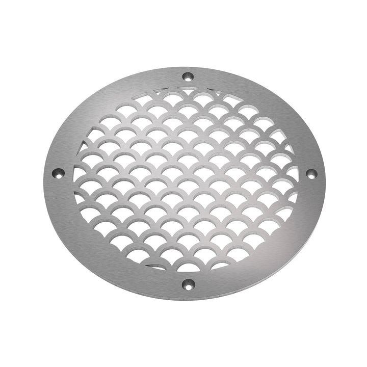 Sanibel Round Vent Covers Round Vent Cover Reggio Register Company, LLC - VCU 6" Diameter (Overall: 8" Diameter) Steel Satin Nickel