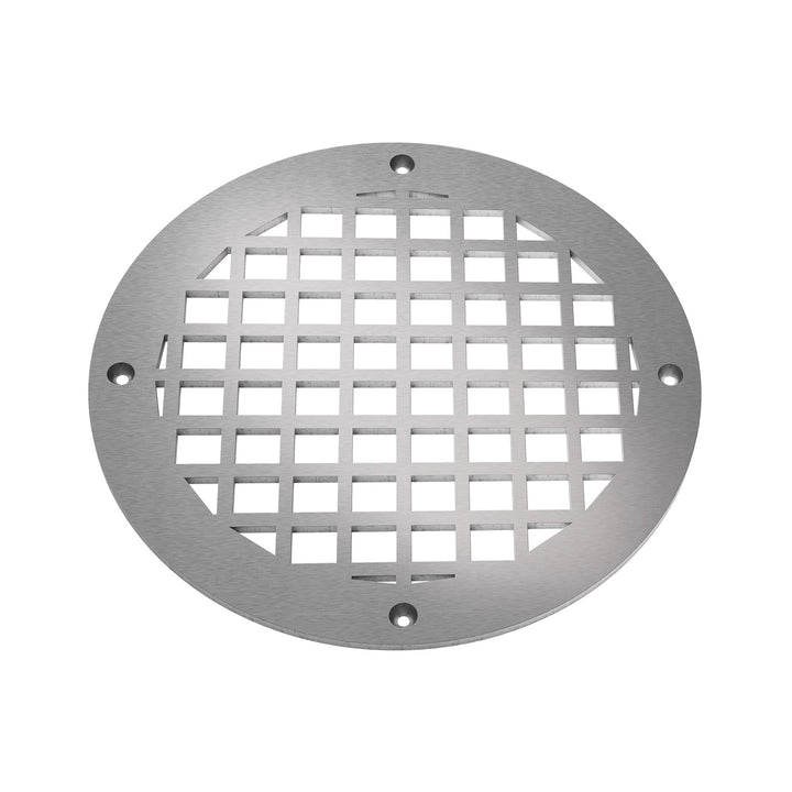 Square Round Vent Covers Round Vent Cover Reggio Register Company, LLC - VCU 6" Diameter (Overall: 8" Diameter) Steel Satin Nickel