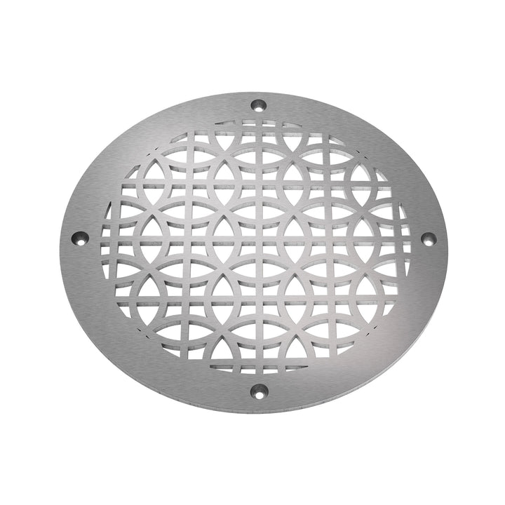 Sunray Round Vent Covers Round Vent Cover Reggio Register Company, LLC - VCU 6" Diameter (Overall: 8" Diameter) Steel Satin Nickel