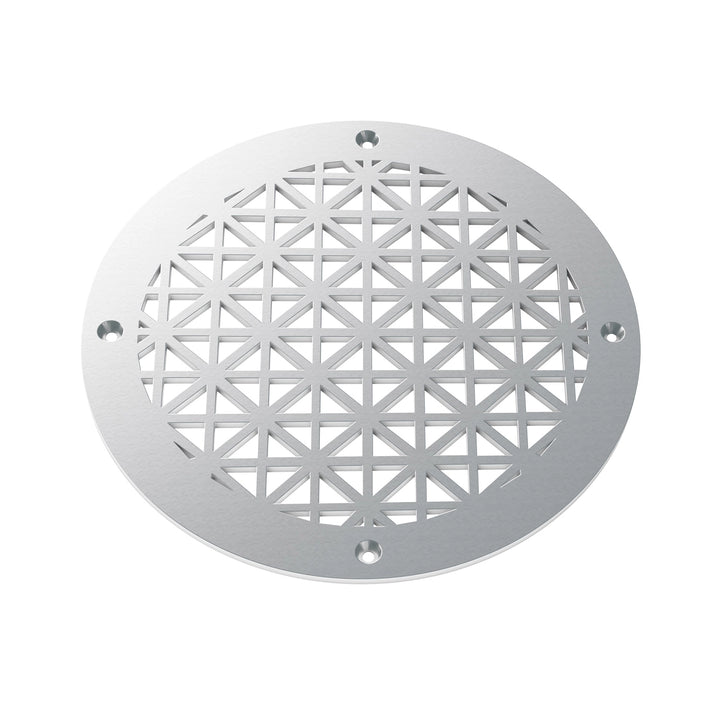 Asher Round Vent Covers Round Vent Cover Reggio Register Company, LLC - VCU 6" Diameter (Overall: 8" Diameter) Steel Silver