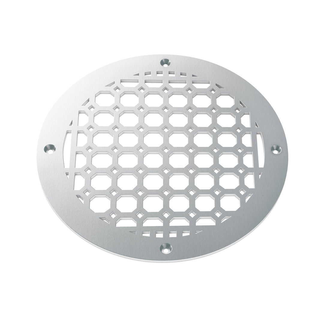 Easton Round Vent Covers Round Vent Cover Reggio Register Company, LLC - VCU 6" Diameter (Overall: 8" Diameter) Steel Silver