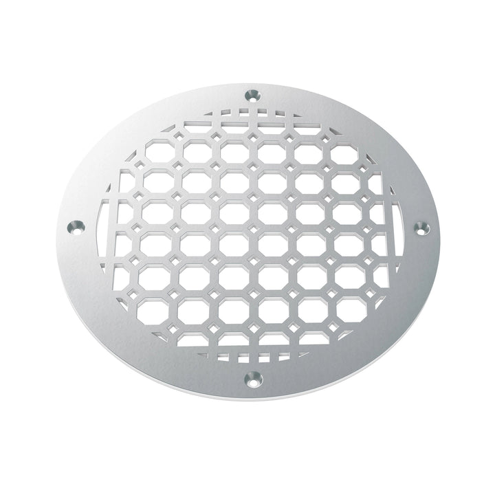 Easton Round Vent Covers Round Vent Cover Reggio Register Company, LLC - VCU 6" Diameter (Overall: 8" Diameter) Steel Silver