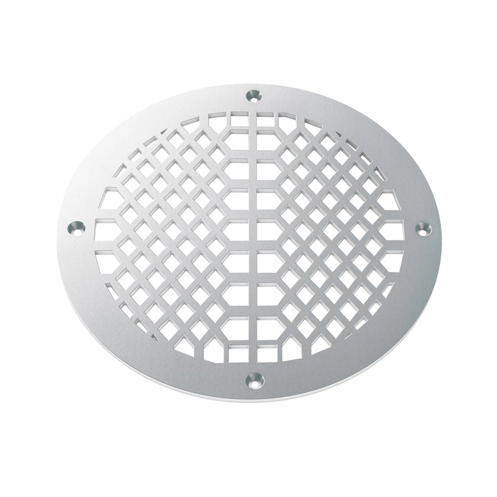 Edison Round Vent Covers Round Vent Cover Reggio Register Company, LLC - VCU 6" Diameter (Overall: 8" Diameter) Steel Silver