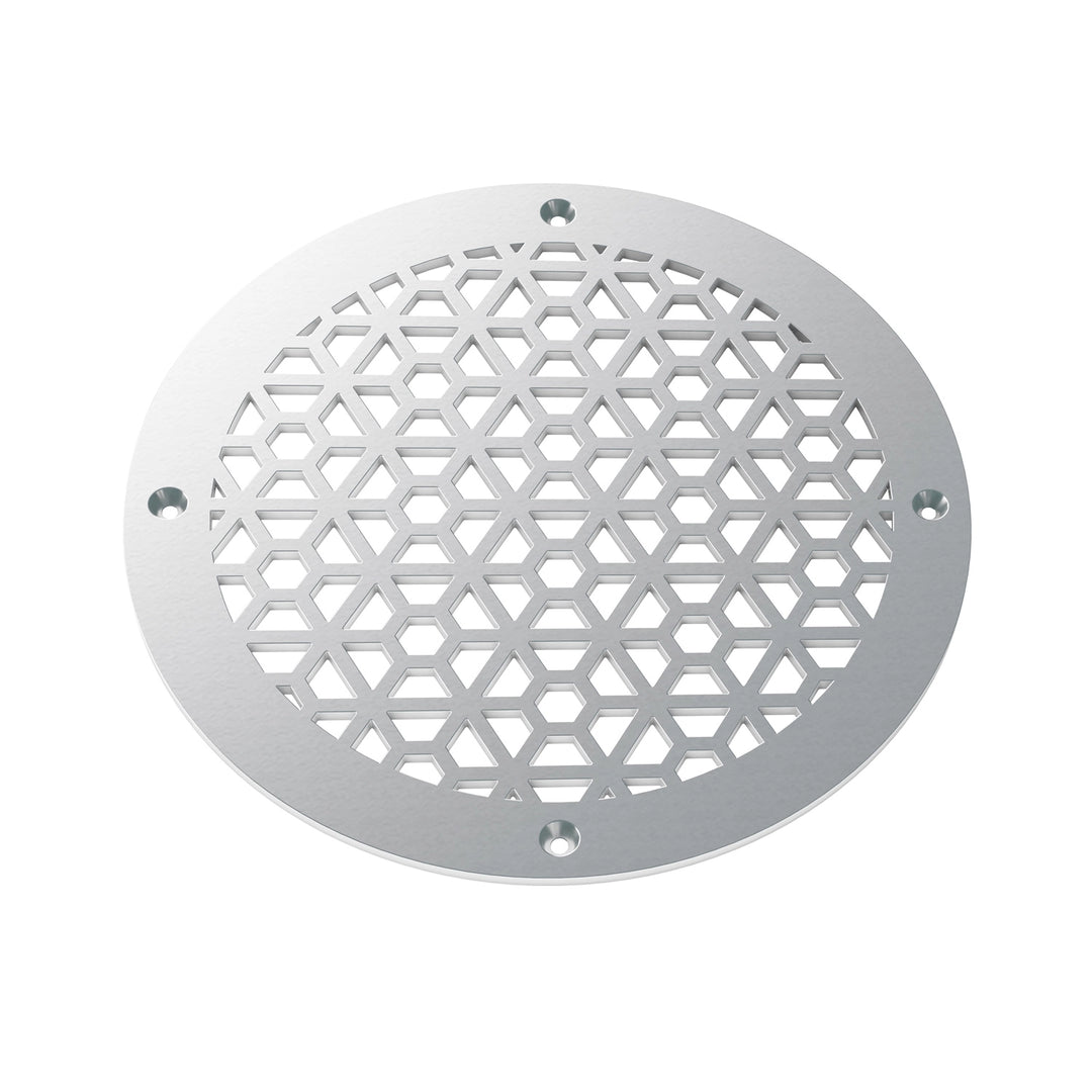 Mosaic Round Vent Covers Round Vent Cover Reggio Register Company, LLC - VCU 6" Diameter (Overall: 8" Diameter) Aluminum Silver