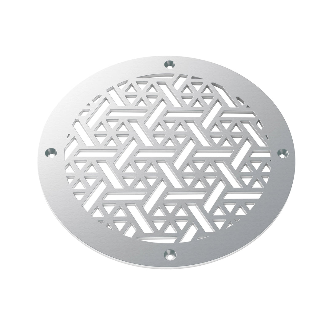 Pinwheel Round Vent Covers Round Vent Cover Reggio Register Company, LLC - VCU 6" Diameter (Overall: 8" Diameter) Steel Silver