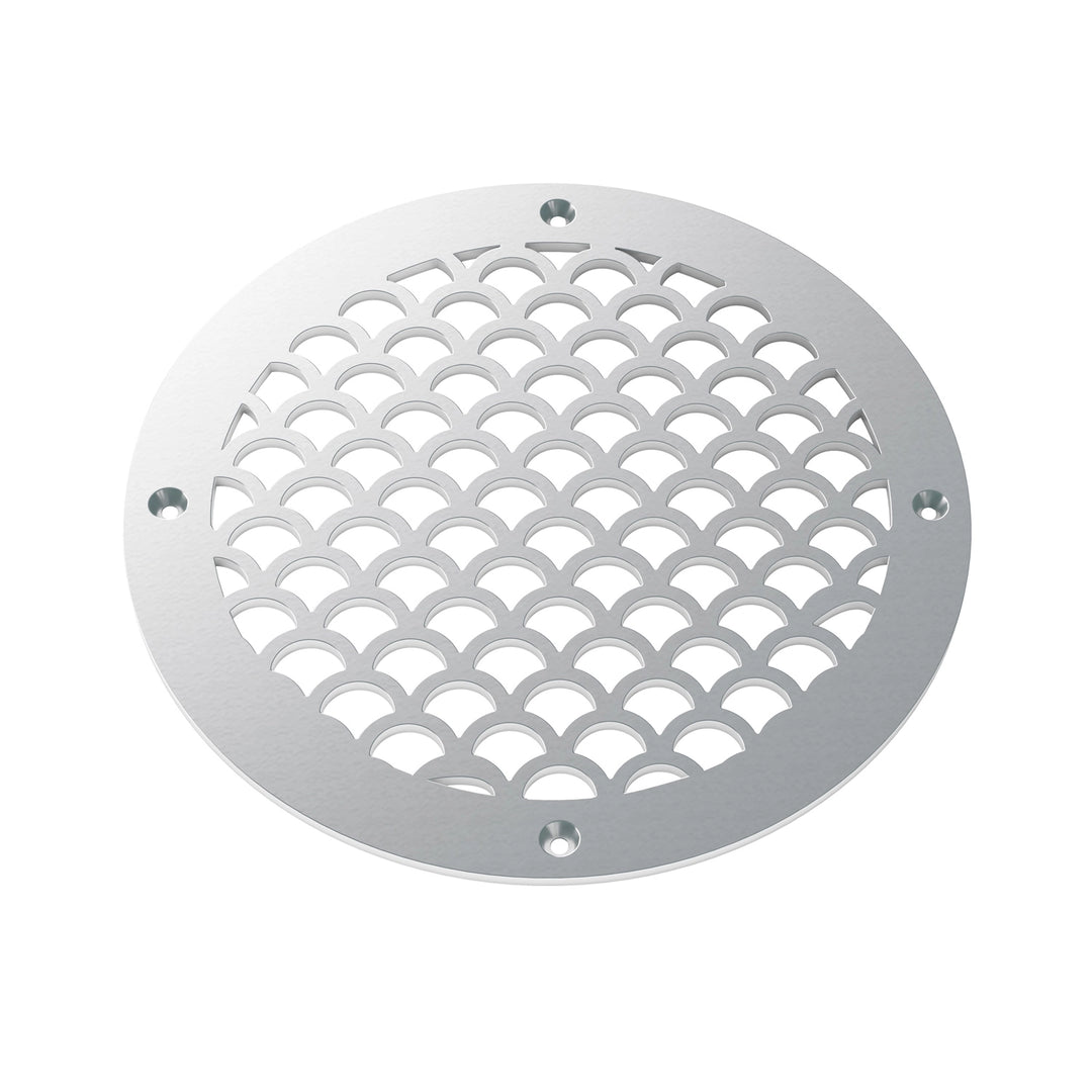 Sanibel Round Vent Covers Round Vent Cover Reggio Register Company, LLC - VCU 6" Diameter (Overall: 8" Diameter) Steel Silver