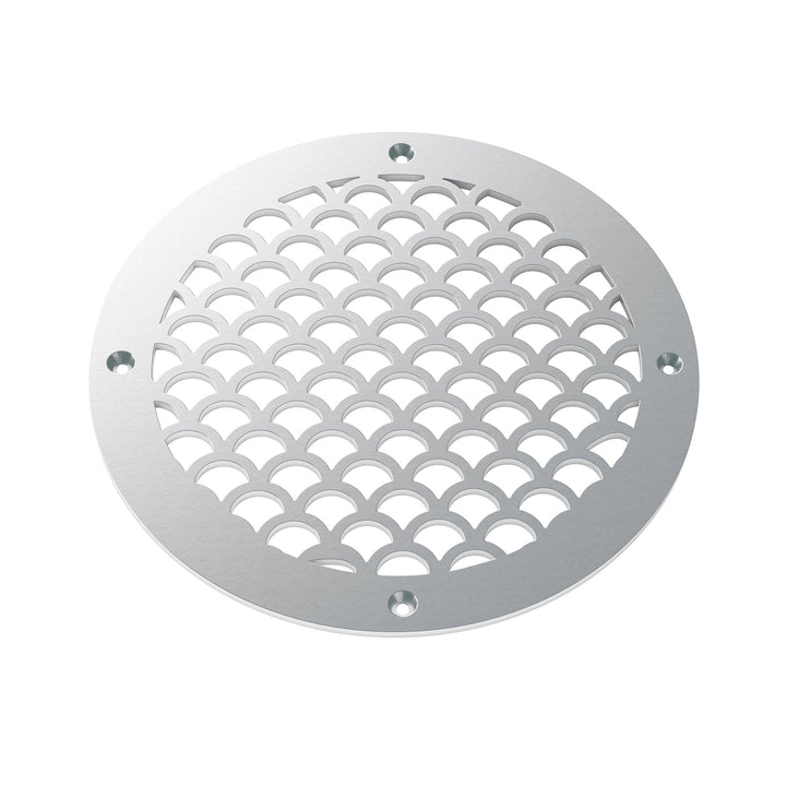 Sanibel Round Vent Covers Round Vent Cover Reggio Register Company, LLC - VCU 6" Diameter (Overall: 8" Diameter) Steel Silver