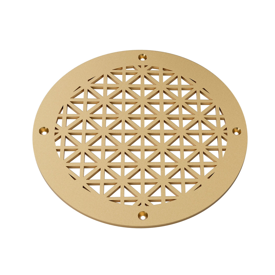 Asher Round Vent Covers Round Vent Cover Reggio Register Company, LLC - VCU 6" Diameter (Overall: 8" Diameter) Steel Sun Gold