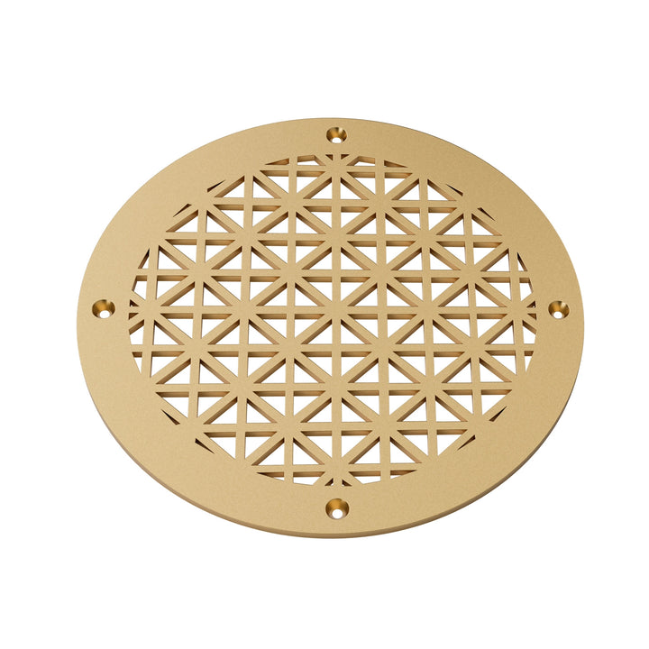 Asher Round Vent Covers Round Vent Cover Reggio Register Company, LLC - VCU 6" Diameter (Overall: 8" Diameter) Steel Sun Gold