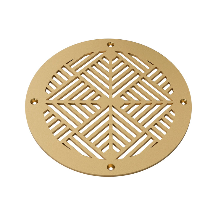 Chevron Round Vent Covers Round Vent Cover Reggio Register Company, LLC - VCU 6" Diameter (Overall: 8" Diameter) Steel Sun Gold