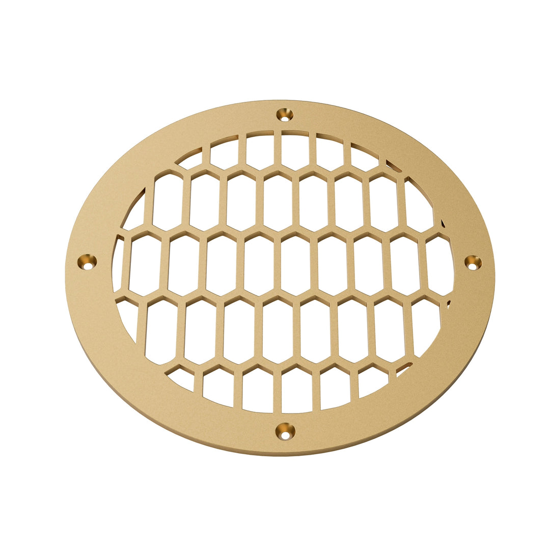 Duncan Round Vent Covers Round Vent Cover Reggio Register Company, LLC - VCU 6" Diameter (Overall: 8" Diameter) Steel Sun Gold