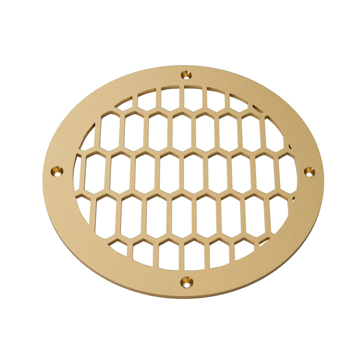 Duncan Round Vent Covers Round Vent Cover Reggio Register Company, LLC - VCU 6" Diameter (Overall: 8" Diameter) Steel Sun Gold