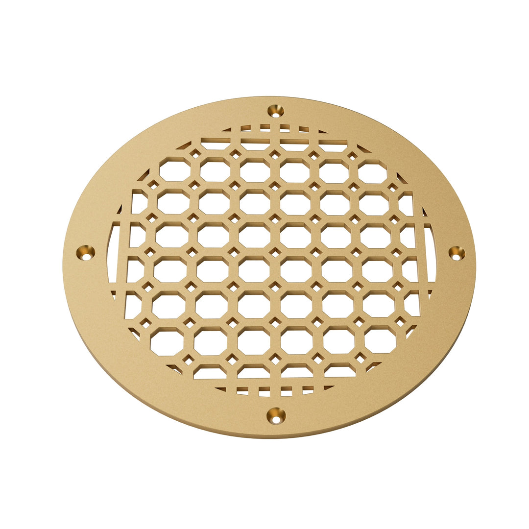 Easton Round Vent Covers Round Vent Cover Reggio Register Company, LLC - VCU 6" Diameter (Overall: 8" Diameter) Steel Sun Gold