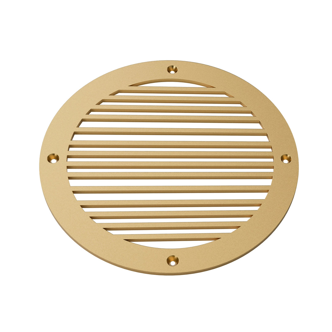Piano Round Vent Covers Round Vent Cover Reggio Register Company, LLC - VCU 6" Diameter (Overall: 8" Diameter) Steel Sun Gold