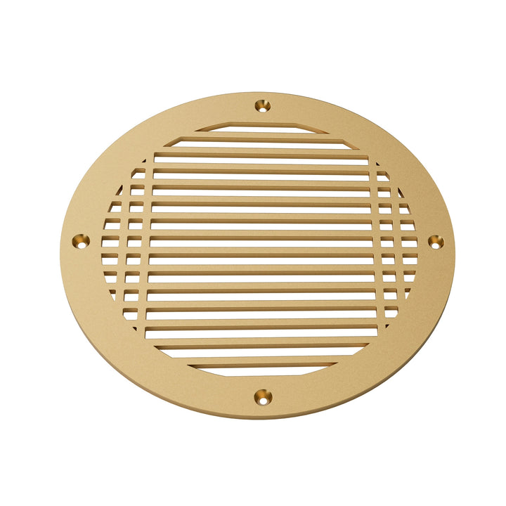 Linear Craftsman Round Vent Covers Round Vent Cover Reggio Register Company, LLC - VCU 6" Diameter (Overall: 8" Diameter) Steel Sun Gold