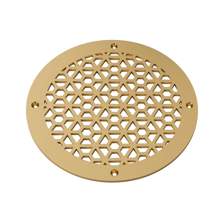 Mosaic Round Vent Covers Round Vent Cover Reggio Register Company, LLC - VCU 6" Diameter (Overall: 8" Diameter) Aluminum Sun Gold