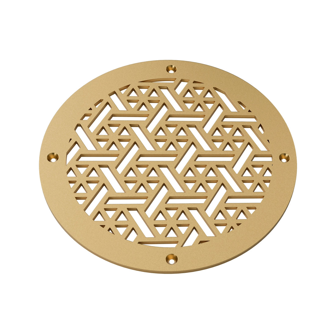 Pinwheel Round Vent Covers Round Vent Cover Reggio Register Company, LLC - VCU 6" Diameter (Overall: 8" Diameter) Steel Sun Gold