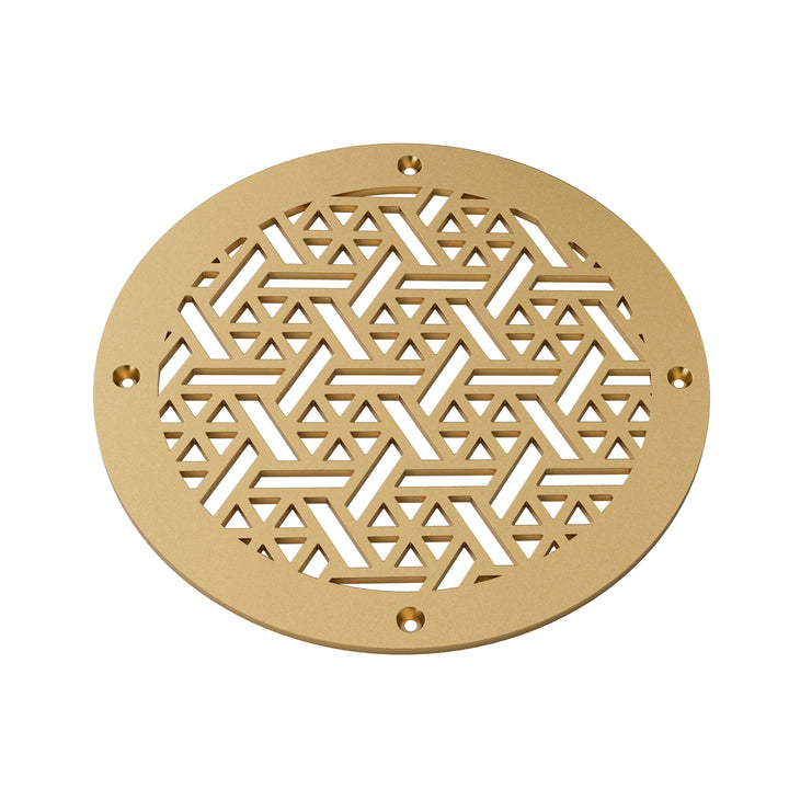 Pinwheel Round Vent Covers Round Vent Cover Reggio Register Company, LLC - VCU 6" Diameter (Overall: 8" Diameter) Steel Sun Gold