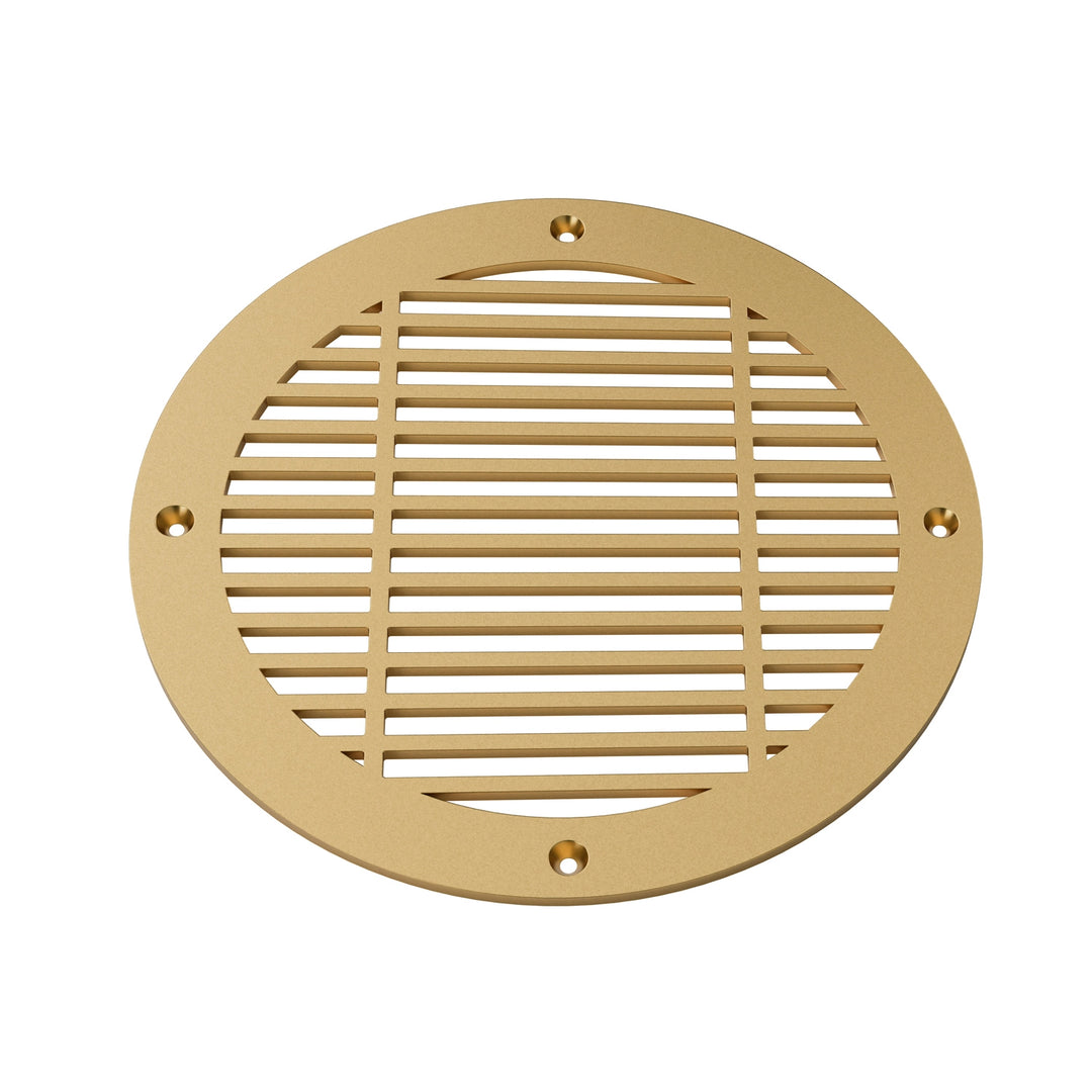 Royal Linear Round Vent Covers Round Vent Cover Reggio Register Company, LLC - VCU 6" Diameter (Overall: 8" Diameter) Steel Sun Gold