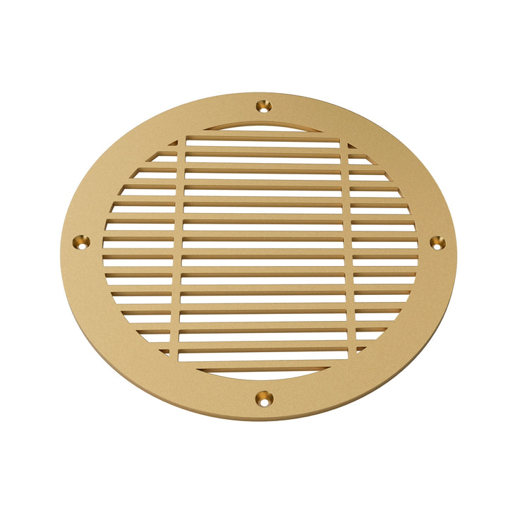 Royal Linear Round Vent Covers Round Vent Cover Reggio Register Company, LLC - VCU 6" Diameter (Overall: 8" Diameter) Steel Sun Gold