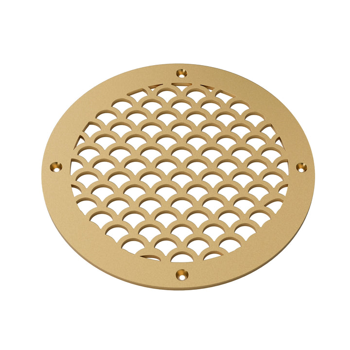 Sanibel Round Vent Covers Round Vent Cover Reggio Register Company, LLC - VCU 6" Diameter (Overall: 8" Diameter) Steel Sun Gold