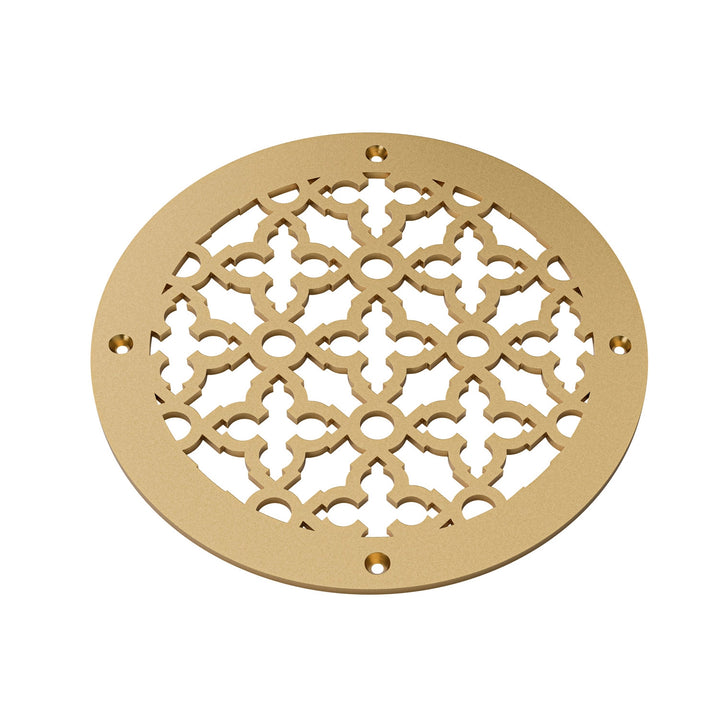 Scroll Round Vent Covers Round Vent Cover Reggio Register Company, LLC - VCU 6" Diameter (Overall: 8" Diameter) Steel Sun Gold