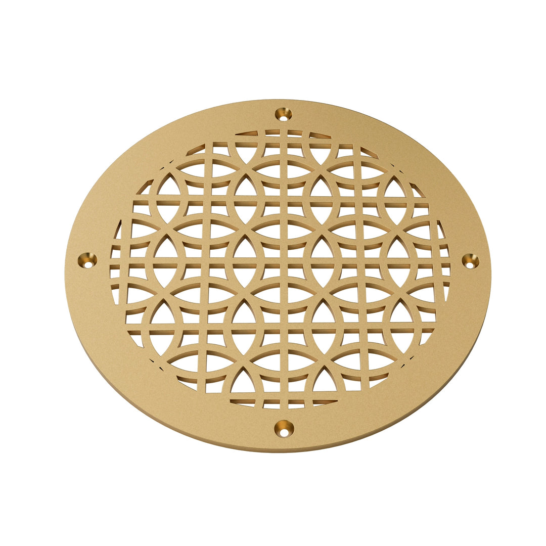 Sunray Round Vent Covers Round Vent Cover Reggio Register Company, LLC - VCU 6" Diameter (Overall: 8" Diameter) Steel Sun Gold